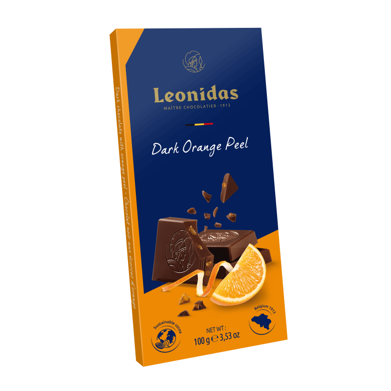 Tablette chocolat noir - Écorces d'orange Tablette chocolat noir - Écorces d'orange